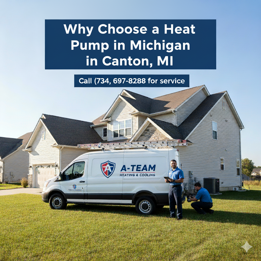 Why Choose a Heat Pump in Michigan in Canton, MI by A-Team Heating & Cooling. Call (734) 697-8288 for service.